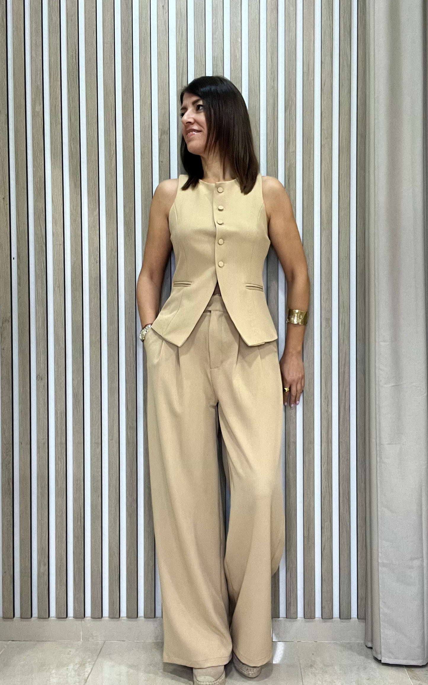 Conjunto Niza color camel