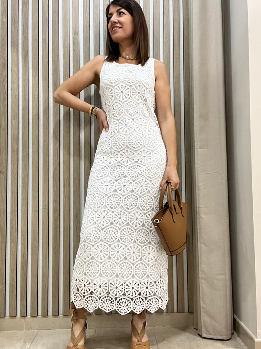 Vestido Ibiza blanco guipur